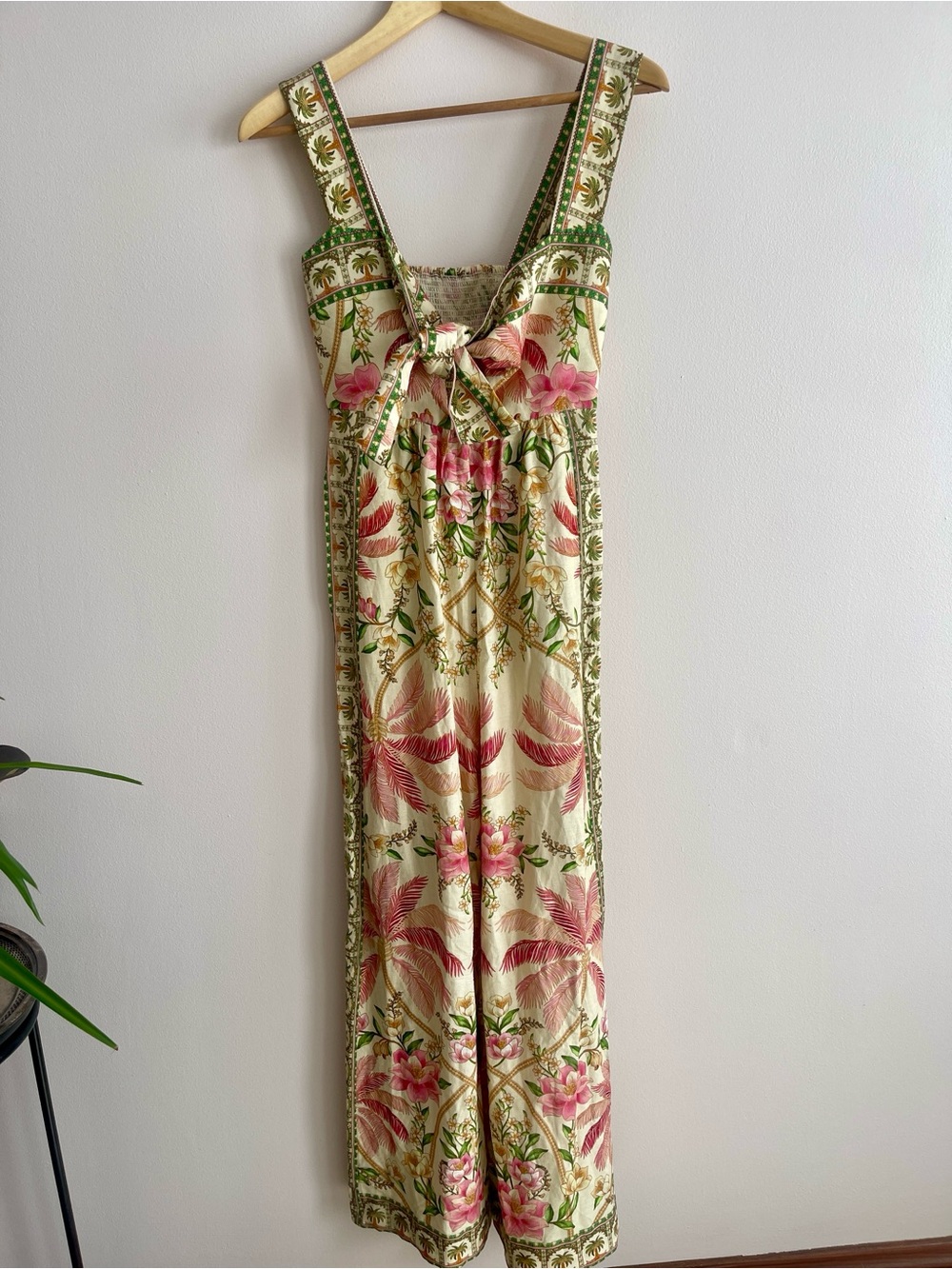Farm Rio Palm Dream Strappy Jumpsuit XXS - Picture 3 of 7